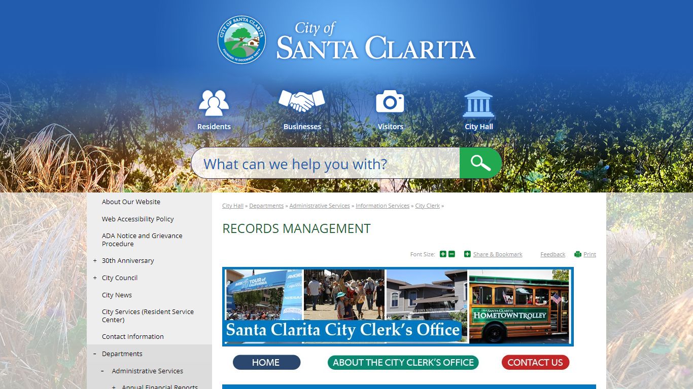 Records Management | City of Santa Clarita, CA