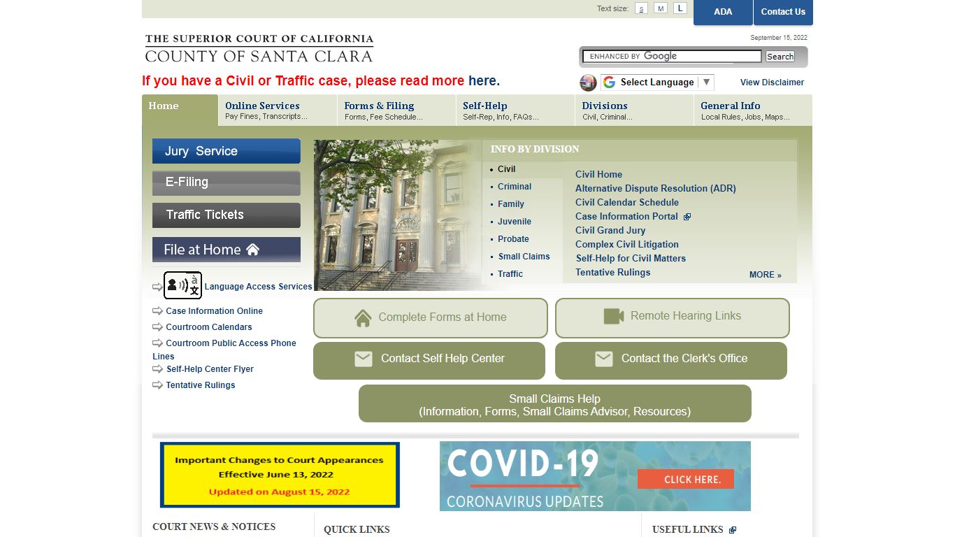 Home Page - The Superior Court of California, County of Santa Clara