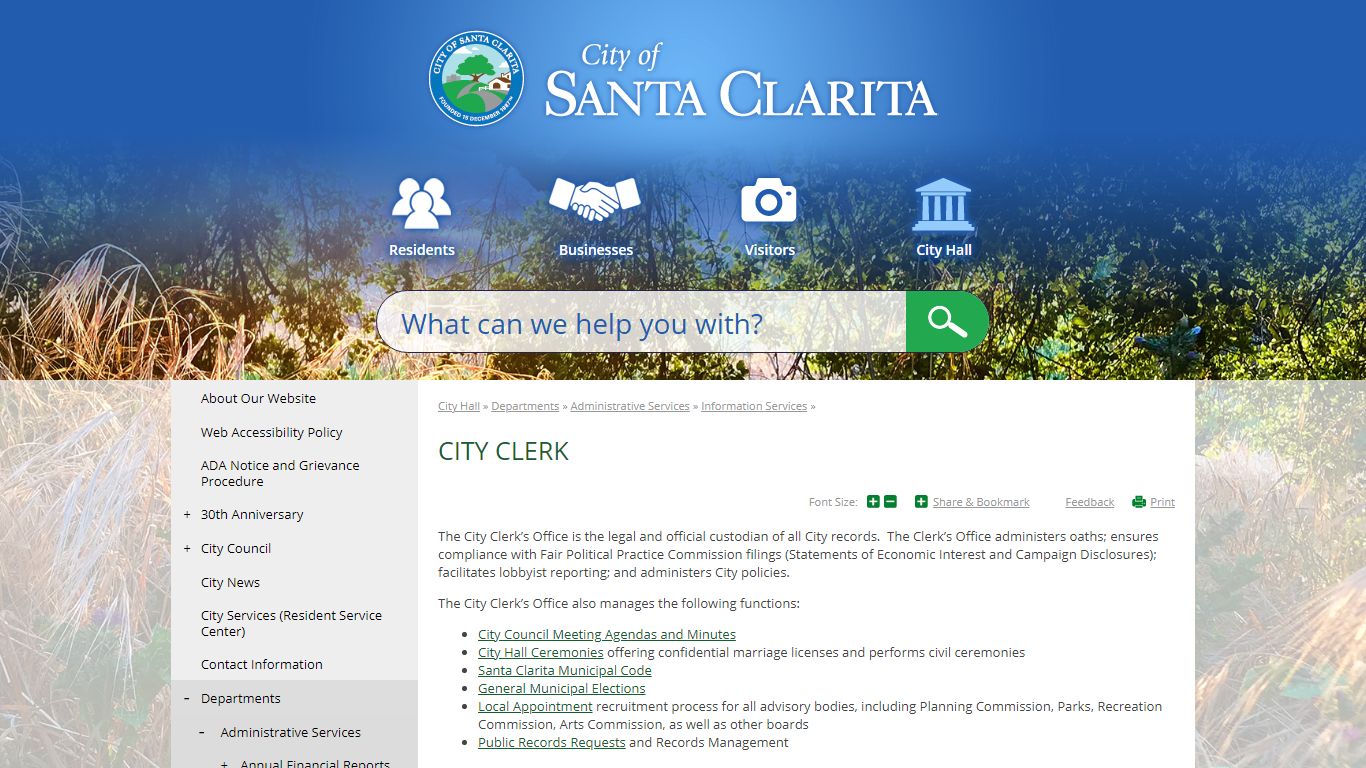 City Clerk | City of Santa Clarita, CA